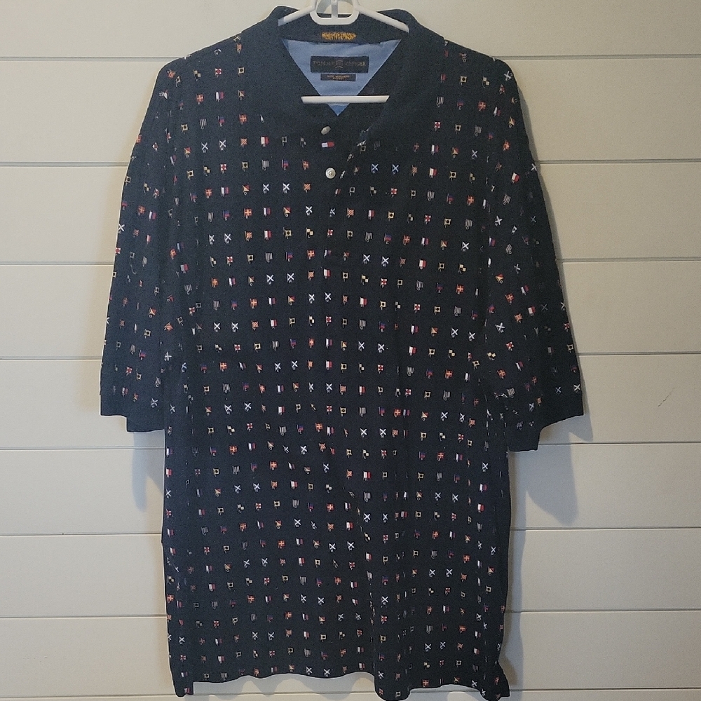 TOMMY HILFIGER GOLF POLO FLAG EDITION XL  NAVY BLUE